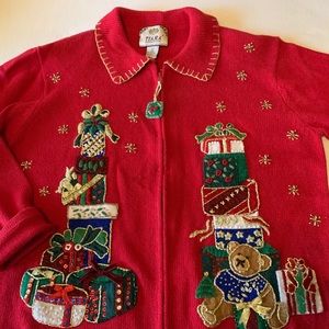Tiara Christmas sweater vintage boutique